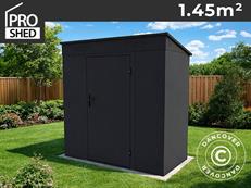 Caseta de jardín, armario metálico 1,67x0,87x1,75m, 1,45m2, ProShed®, Antracita