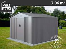 Garden Shed 2.77x2.55x1.92 m, 7.06 m², ProShed®, Aluminium Grey