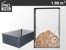 Holzlager, Hochbeet 1,10x0,52x1,80m, 1,98m², ProShed®, Anthrazit