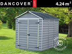 Polycarbonate Garden shed SkyLight, Palram/Canopia, 1.85x2.29x2.17 m, 4.24 m², Grey