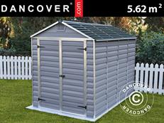 Polycarbonate Garden shed SkyLight, Palram/Canopia, 1.85x3.04x2.17 m, 5.62 m², Grey