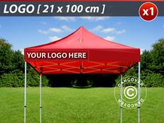 1 pc. valance print 21x100 cm on FleXtents, left-aligned