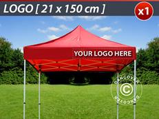 1 pc. valance print 21x150 cm on FleXtents, right-aligned
