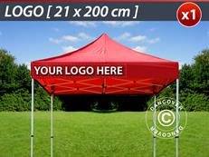 1 pc. valance print 21x200 cm on FleXtents, left-aligned