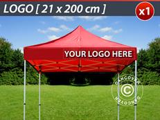 1 pc. valance print 21x200 cm on FleXtents, right-aligned