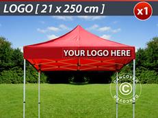 1 pc. valance print 21x250 cm on FleXtents, right-aligned