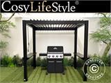 Grillipergola San Juan, 2,5x1,5x2,3m, Musta