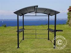 Grillpavillon Luna, 2,4x1,5x2,3m, Schwarz