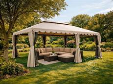 Tonnelle de jardin Osiris 3x6m, Beige foncé