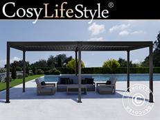 Bioclimatic pergola gazebo Monterey S2, 3x6 m, Black