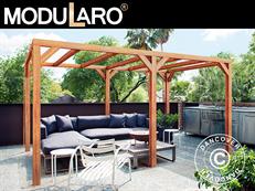 Pergola en bois Fuengirola, 4x5x2,5m, Brun