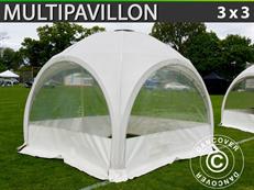 Koepel partytent Multipavillon 3x3m, Wit