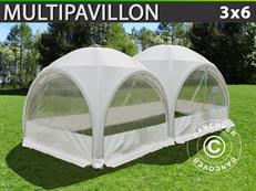 Koepel partytent Multipavillon 3x6m, Wit