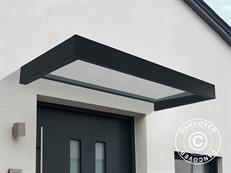 Auvent de porte Sophia 2150, Palram/Canopia, 0,95x2,15x0,17m, Gris foncé/Transparent