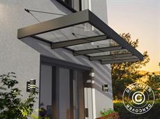 Marquise Sophia XL 4000, Palram/Canopia, 1,40x3,79x0,17m, Gris foncé/Transparent