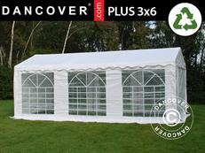 Tente de réception PLUS 3x6m PE 700, Blanc