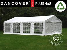 Tente de réception PLUS 4x8m PE 700, Blanc