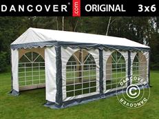 Partytent Original 3x6m PVC 900, Grijs/Wit