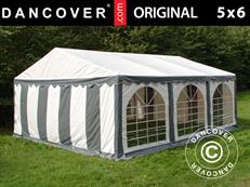 Partytent Original 5x6m PVC 900, Grijs/Wit