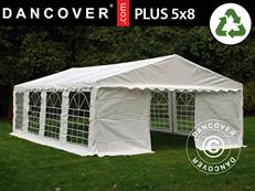 Tente de réception PLUS 5x8m PE 700, Blanc