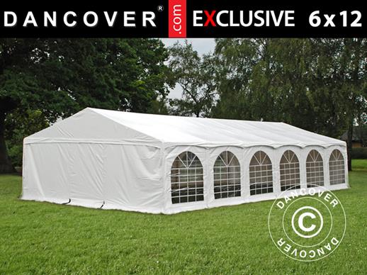 Tente de réception Exclusive 6x12m PVC, "Arched", Blanc Tente de réception Exclusive 6x12m PVC, "Arched", Blanc