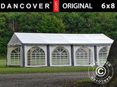 Carpa para fiestas Original 6x8m PVC 900, Gris/Blanco