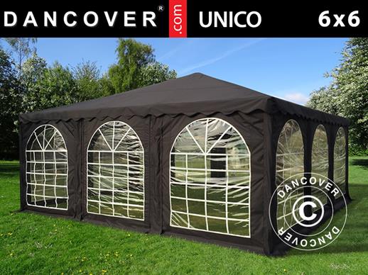 Partyzelt Pagoda UNICO 6x6m, schwarz Partyzelt Pagoda UNICO 6x6m, schwarz