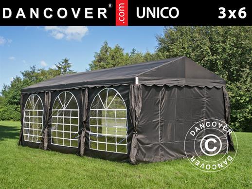 Tente de réception UNICO 3x6m, Noir Tente de réception UNICO 3x6m, Noir