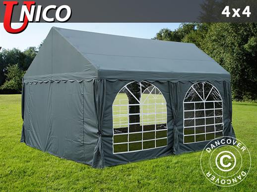 Tente de réception UNICO 4x4m, Gris foncé Tente de réception UNICO 4x4m, Gris foncé