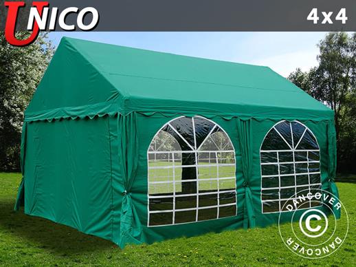 Partyzelt UNICO 4x4m, Dunkelgrün Partyzelt UNICO 4x4m, Dunkelgrün