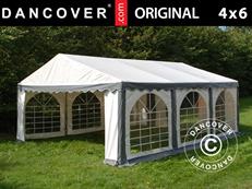 Partytent Original 4x6m PVC 900, Grijs/Wit