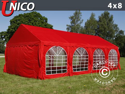 Tente de réception UNICO 4x8m, Rouge Tente de réception UNICO 4x8m, Rouge