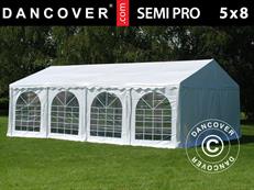 Tente de réception SEMI PRO Plus 5x8m PVC 900, Blanc
