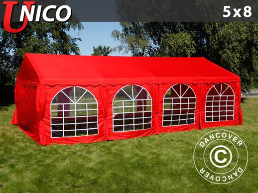 Partyzelt UNICO 5x8m, Rot Partyzelt UNICO 5x8m, Rot