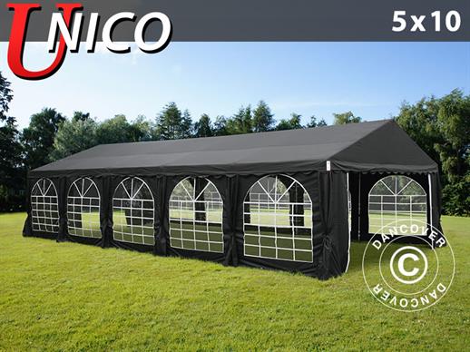Partyzelt UNICO 5x10m, Schwarz Partyzelt UNICO 5x10m, Schwarz