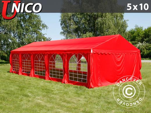 Partyzelt UNICO 5x10m, Rot Partyzelt UNICO 5x10m, Rot