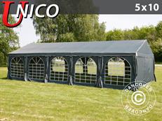 Partytent UNICO 5x10m, Donkergrij