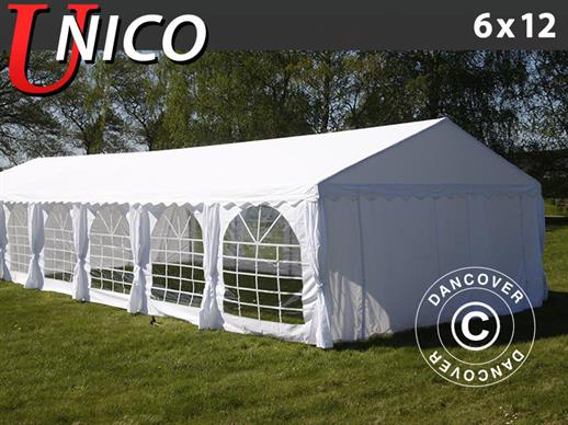 Tente de réception UNICO 6x12m, Blanc Tente de réception UNICO 6x12m, Blanc