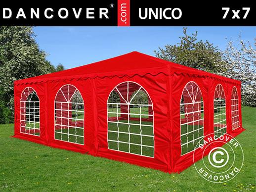Partyzelt Pagoda UNICO 7x7m, Rot Partyzelt Pagoda UNICO 7x7m, Rot