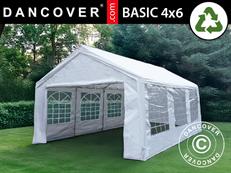 Tente de réception Basic 4x6m PE 500, Blanche