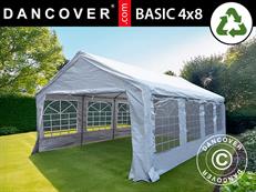 Tente de réception Basic 4x8m PE 500, Blanche