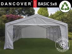 Tente de réception Basic 5x8m PE 500, Blanc