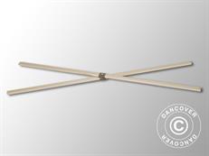 Barra de tesoura completa, 2m, Encaixe Cinza