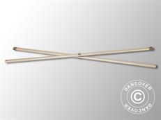 Complete scissor bar, 1.5 m, Grey