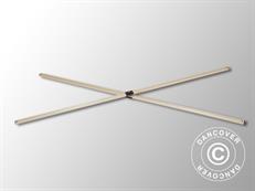 Komplette Scherenstangen, 1,5m, Schwarzes Verbindungsstück