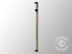 Komplette Eckstange 2,10/2,39m, Schwarzes Verbindungsstück