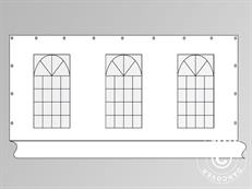 Muro lateral con ventana para carpa PLUS 6m, Blanco