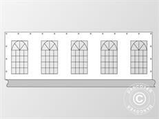Paroi latérale avec fenêtre pour tente de réception PLUS 10m, Blanc/Gris