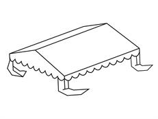 Cubierta para el techo para Carpa para fiesta Plus 3x6m PE, Blanca