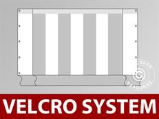 Muro hastial PLUS 3m con puerta amplia, Blanco/Gris